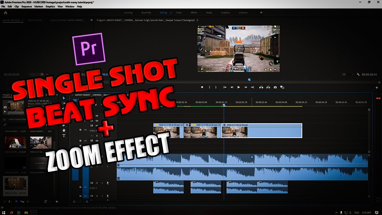 Single Shot Beat Sync In Premier Pro tutorial | how to edit beat sync montage