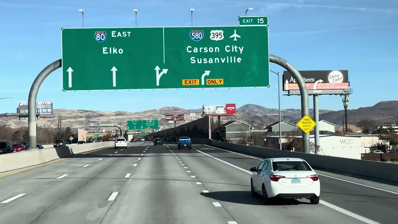 DRIVING on I-80 RENO, NEVADA | The Biggest Little City