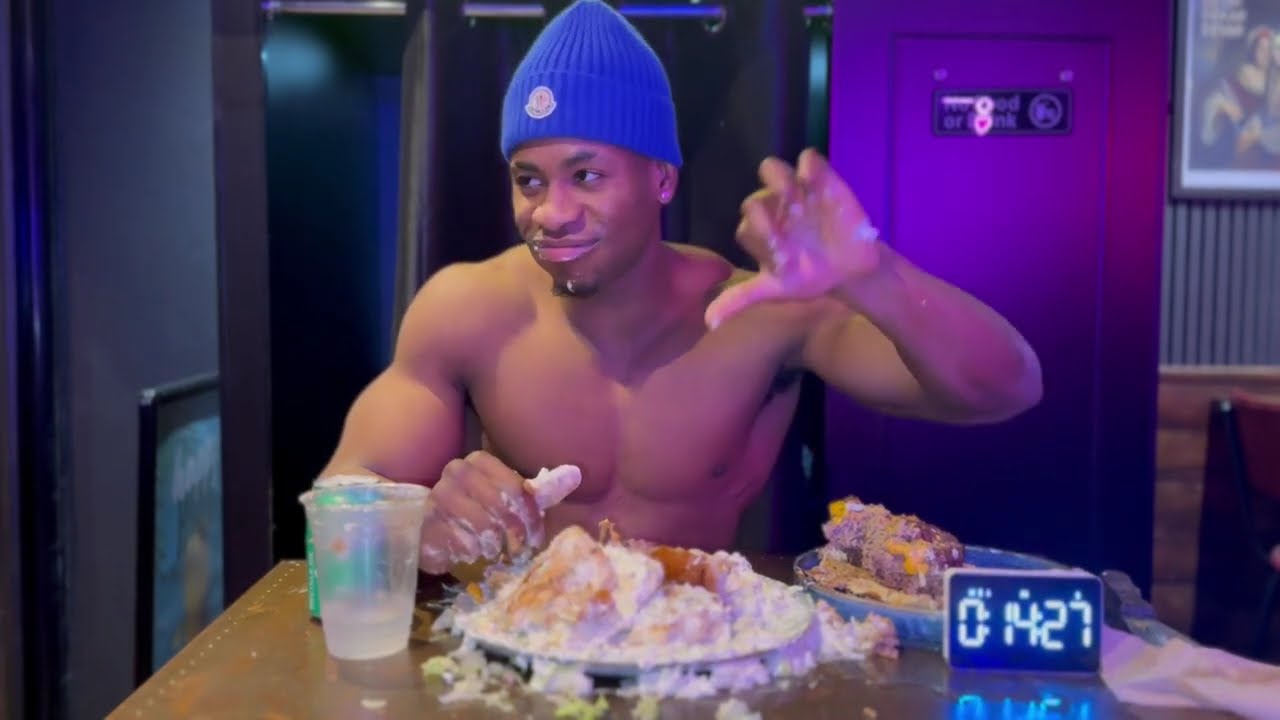 EPIC FAIL Man Vs Food | 3 LITTLE PIGGIES CHALLENGE