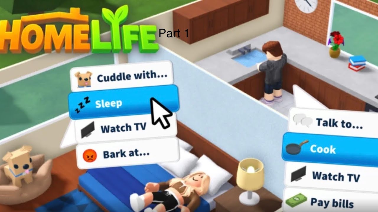 Playing Roblox home life part 1 (First time playing this game)