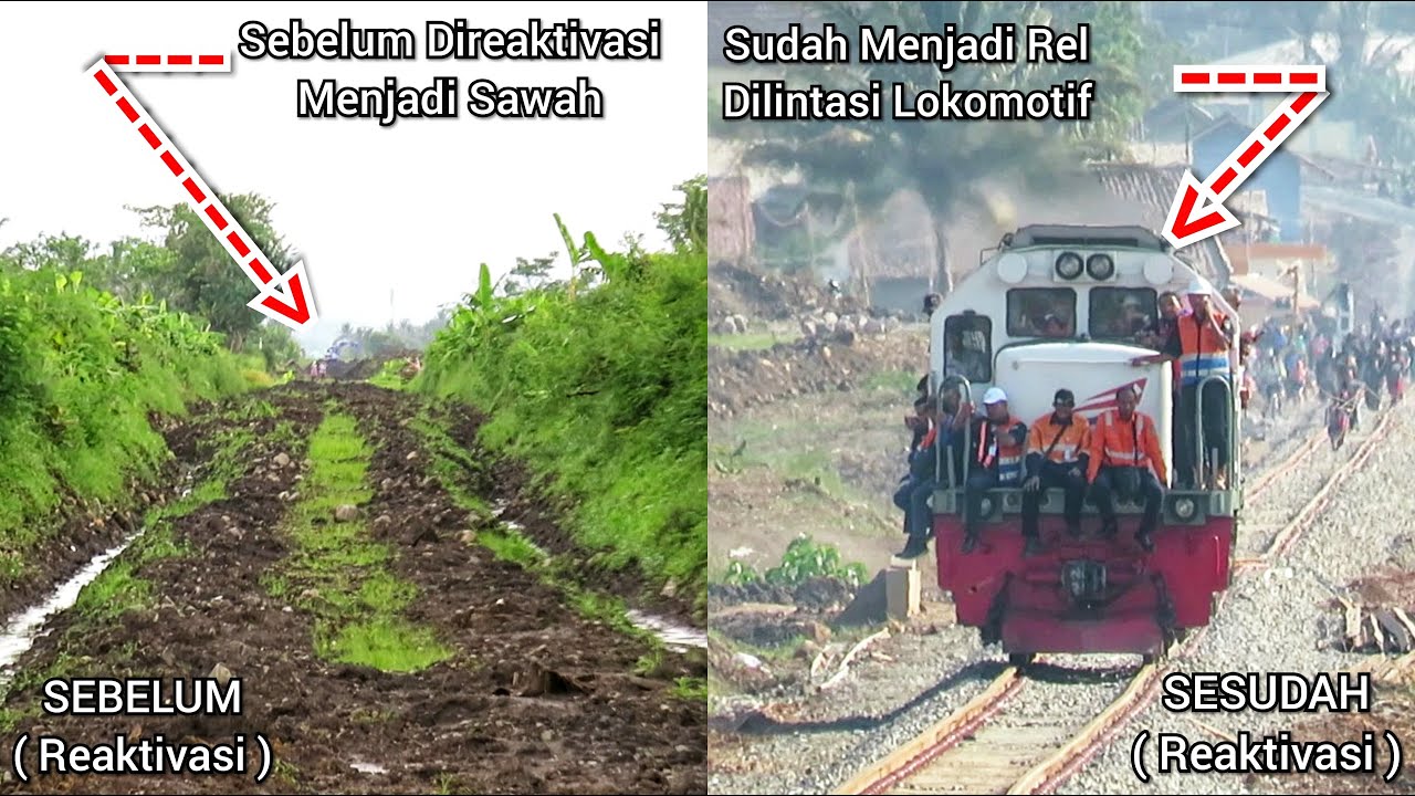PART 7 ! SAWAH DI ROMBAK JADI REL KERETA API ! Perbandingan Ssbelum dan Sesudah Reaktivasi !