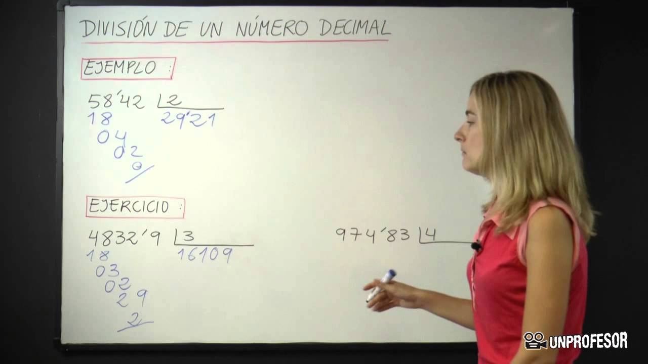 División de un número decimal