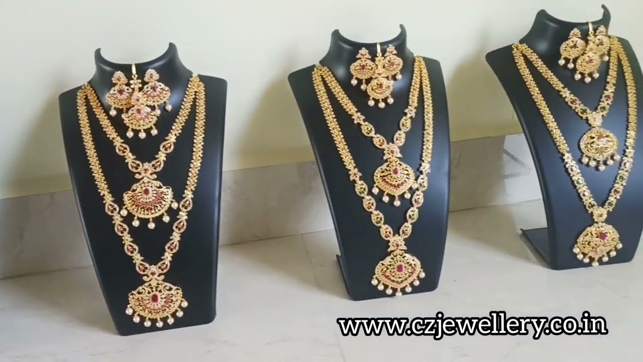 CZ Bridal jewellery Sets from ₹2200 | CZ Jewellery sets with price | CZ Necklace sets | cz jewellery