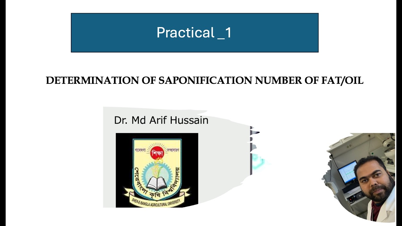 Exp1_Determination of Saponification value from oil/fat