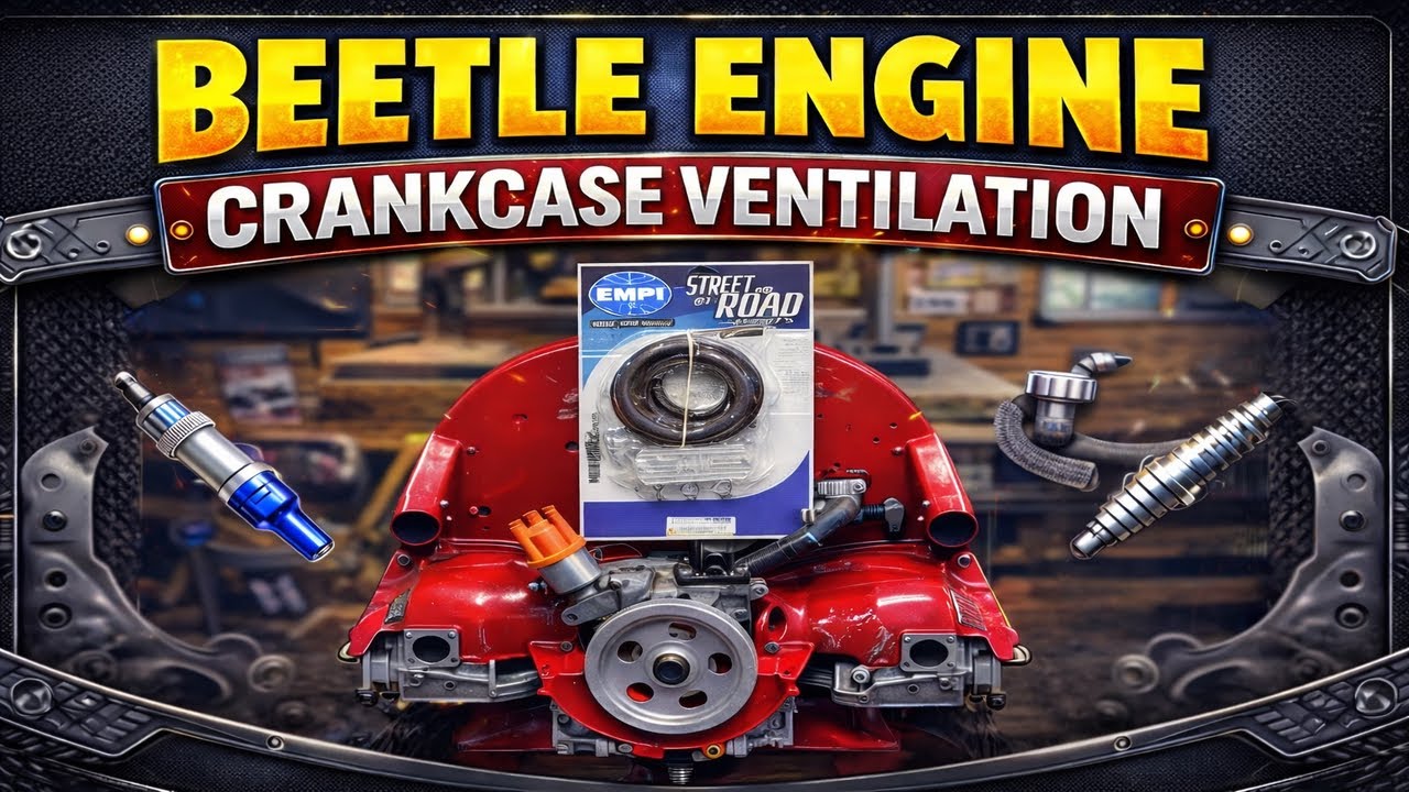 VW Beetle Crankcase Oil Breather kit - Reduce Engine Case Pressure - VW Bus - VW Bug - Restoration
