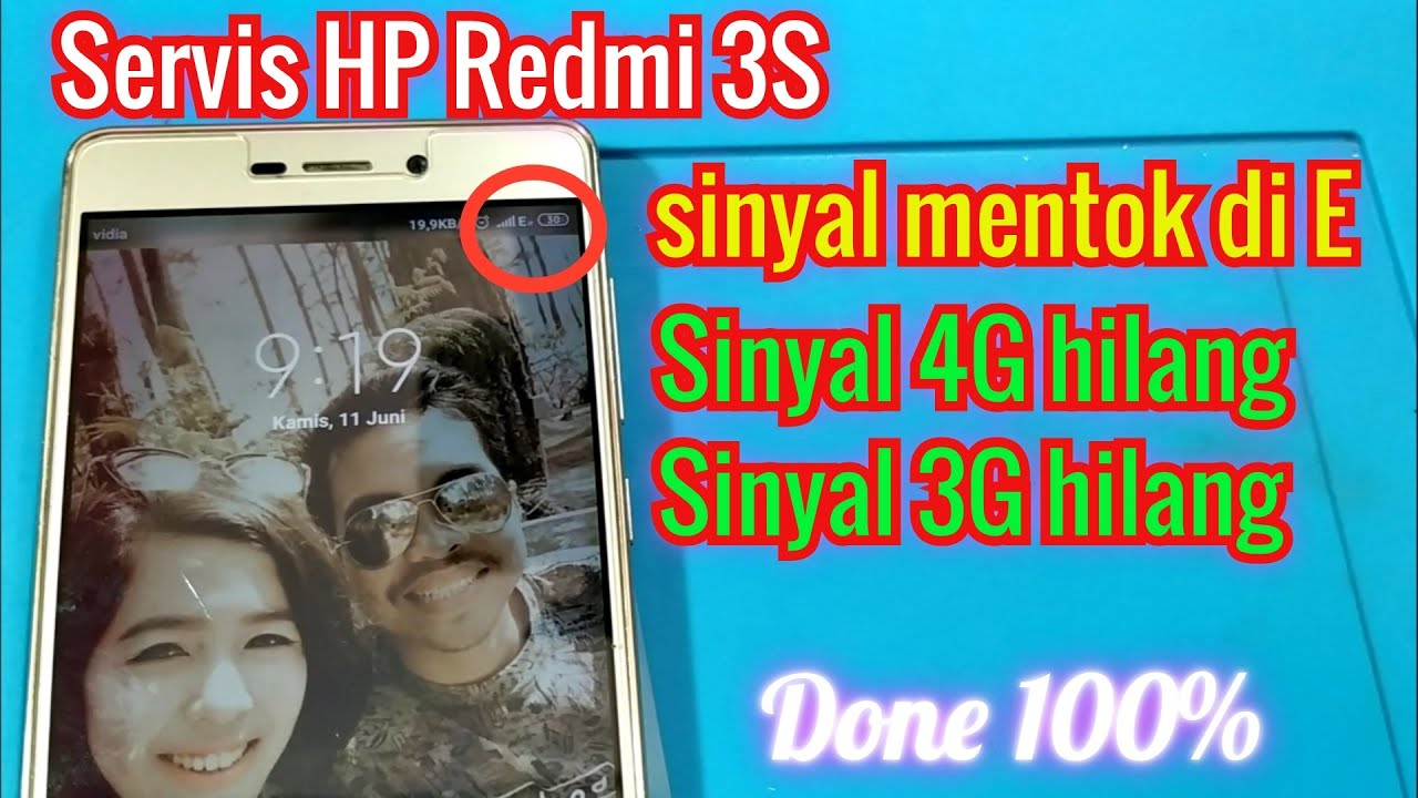 Servis HP Redmi 3S sinyal 4G & 3G gak ada/hilang