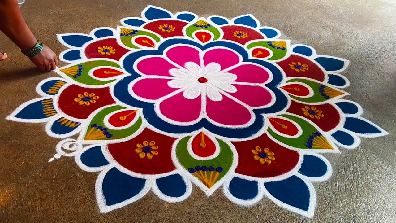 Beautiful rangoli azhagiya kolam ❤️❤️❤️❤️