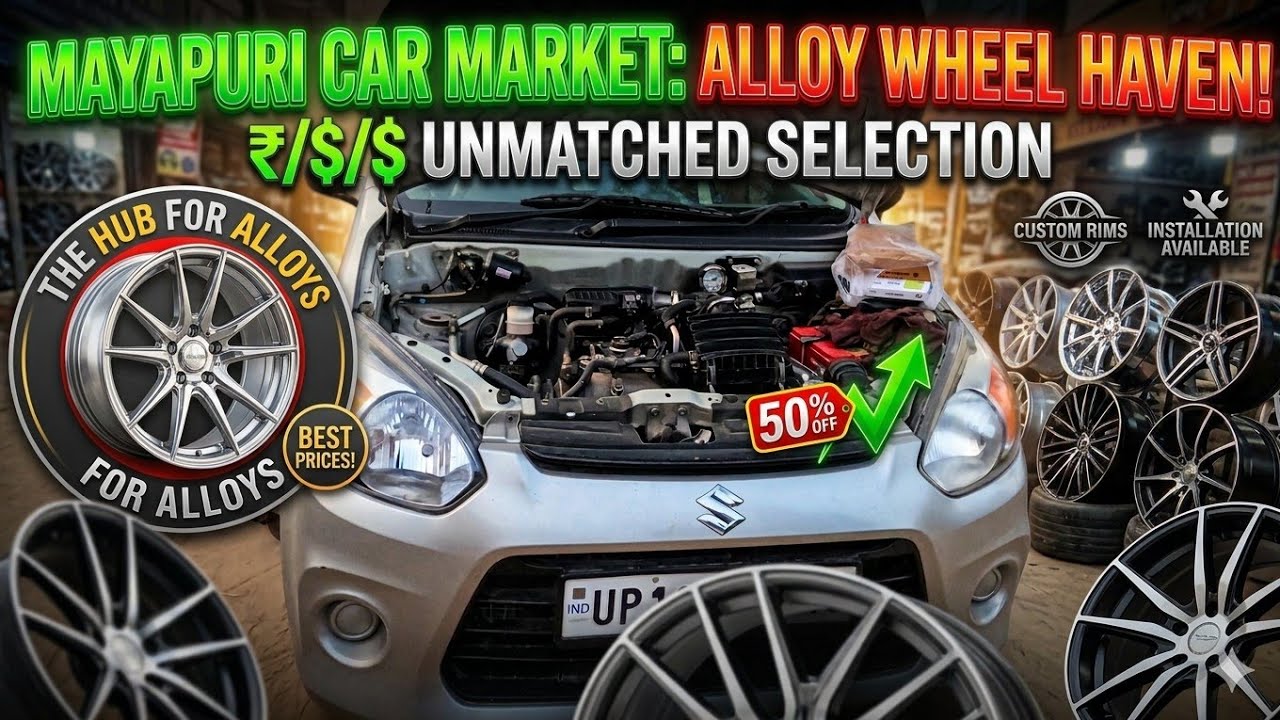 Alloy wheel For Wagonr form Mayapuri Car market !! इतने कम दाम में 🤔🤔