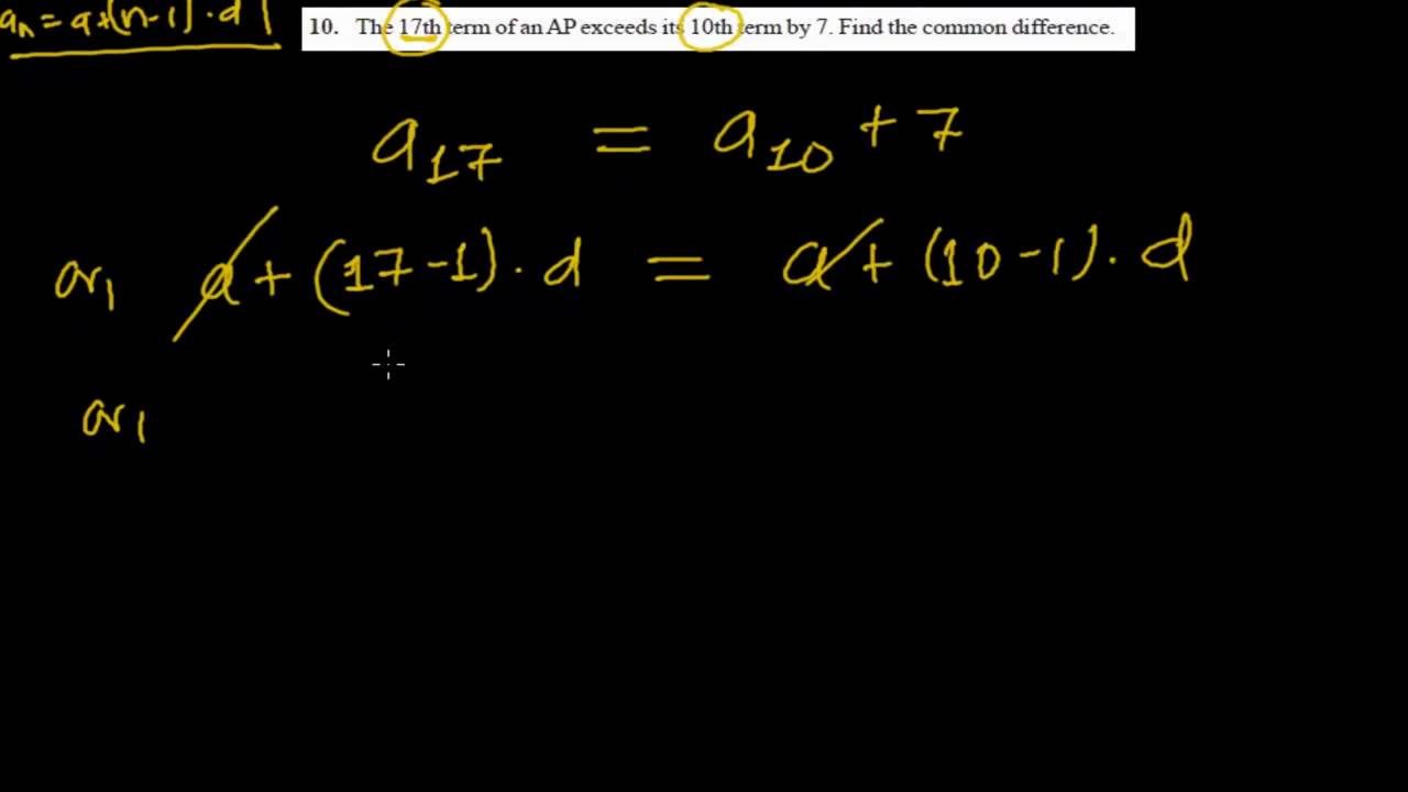 How to Find Common Difference of Arithmetic Sequences Using Nth Term Formula