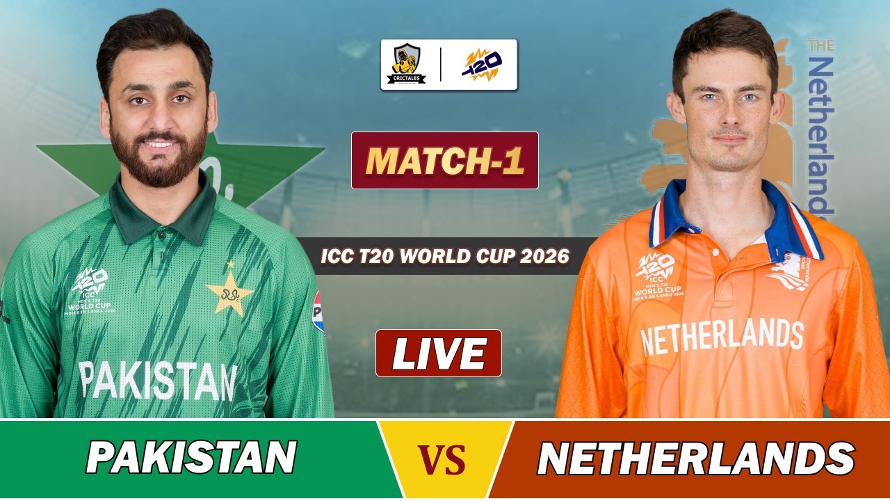 PAKISTAN VS NETHERLANDS ICC WC 2026 MATCH 1ST T20 LIVE | PAK VS NED LIVE SCORES & COMMENTARY