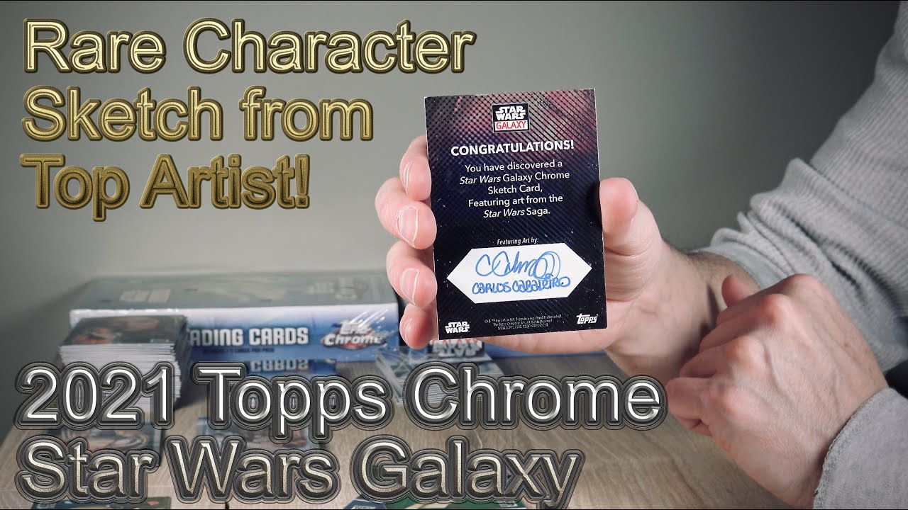 2021 Topps Chrome Star Wars Galaxy | One box break | Top Sketch Artist | Beautiful cards in 4K!