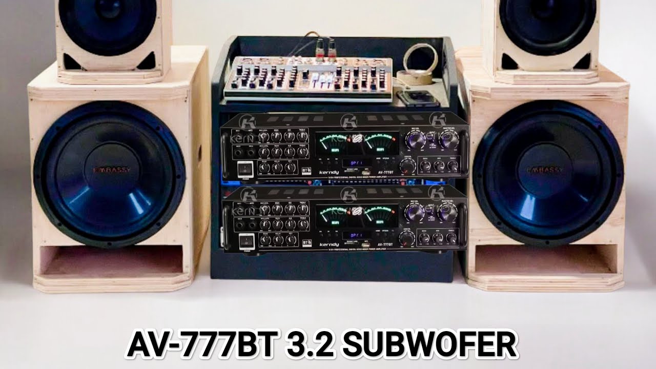 Amplifier karaoke bluetooth kerndy av-777bt 3.2 subwofer