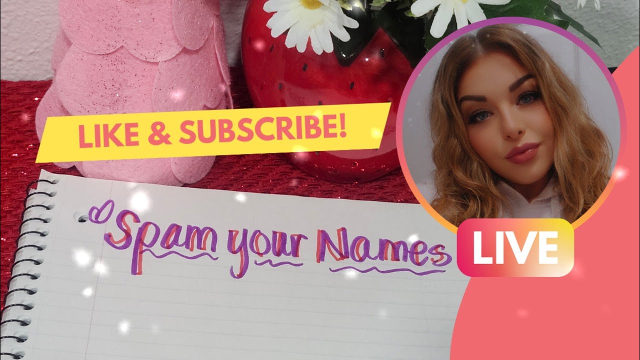 writing names live!!!! ✏️📒✨️💖
