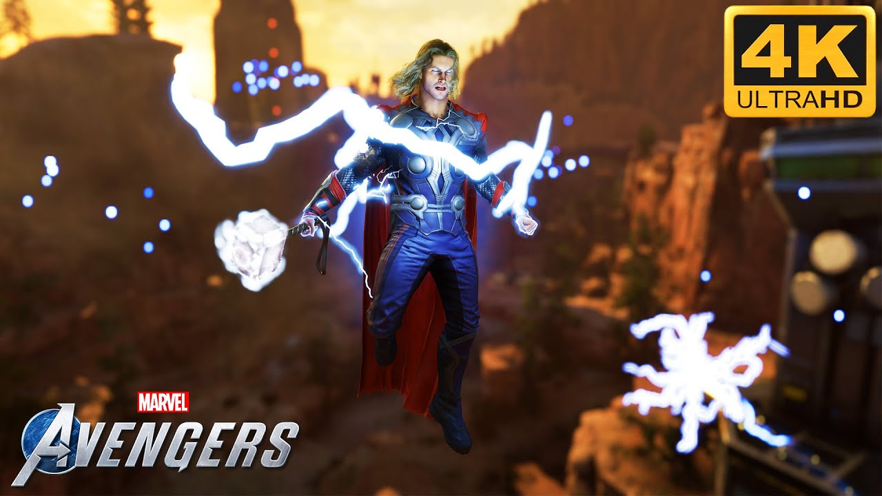 THOR THE GOD OF THUNDER Combats Gameplay | Marvel's Avengers (4K 60fps)