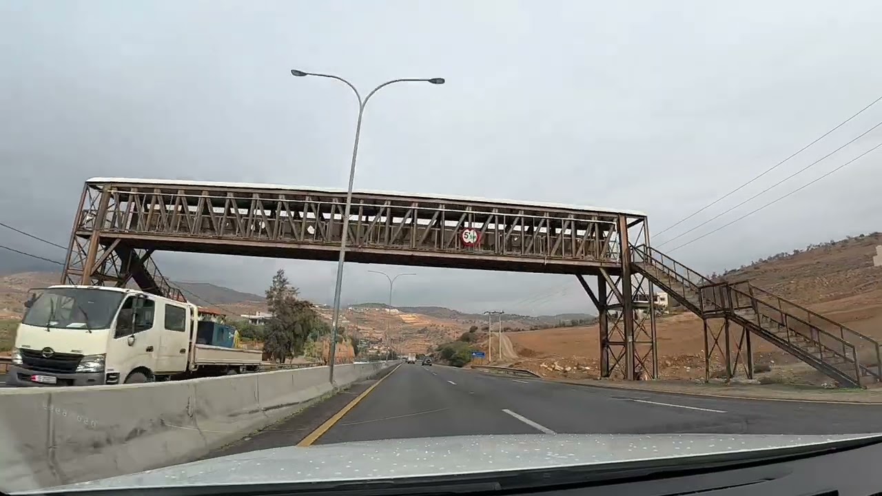 طريق عجلون التلفريكـ وقلعة عجلون والطريق مطر