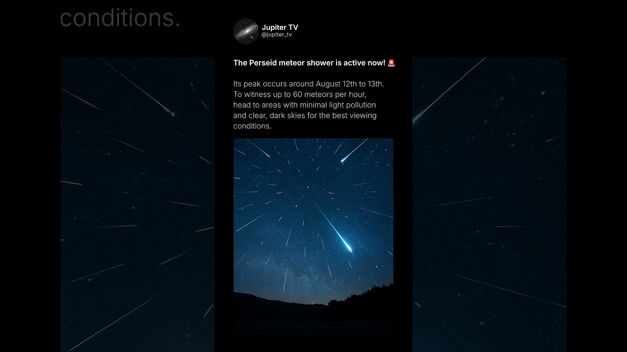 Don't Miss : The Perseid Meteor Shower 🚨🌠 #shorts #space