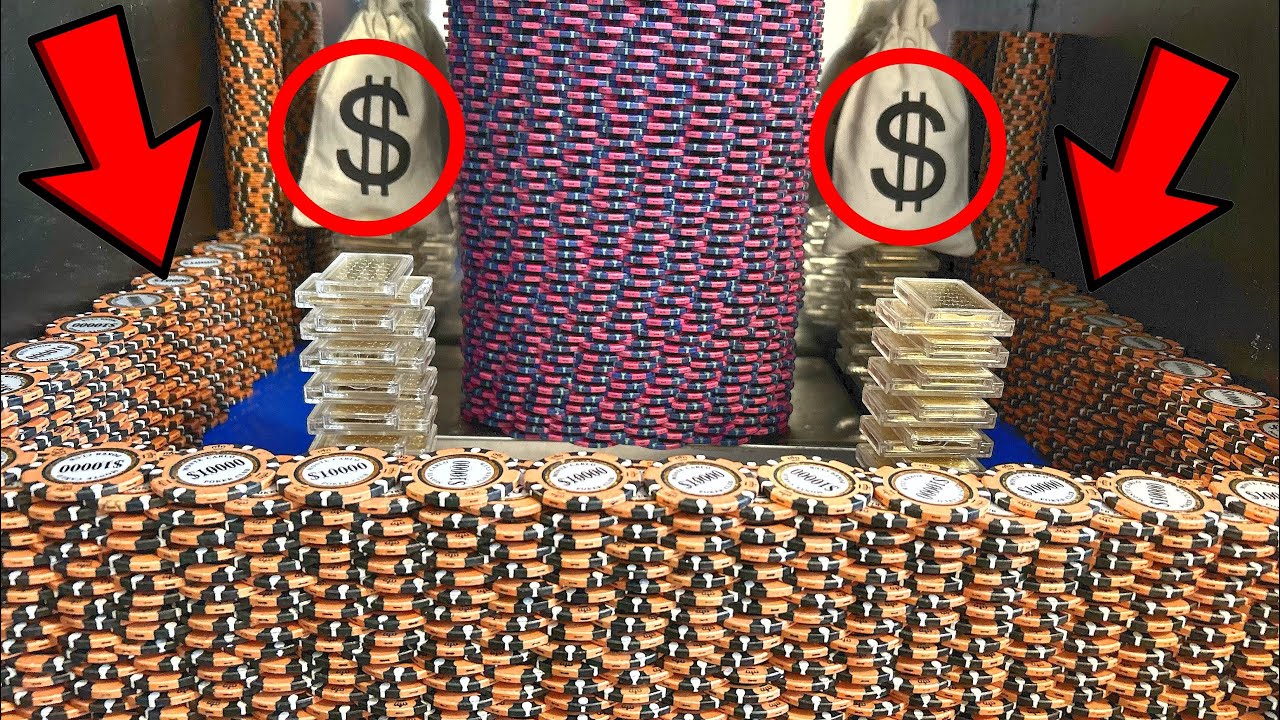 (BRAND NEW) HIGH RISK COIN PUSHER “WORLD RECORD” POKER CHIP TOWER CRASH! $1,000,000 BUY IN JACKPOT!
