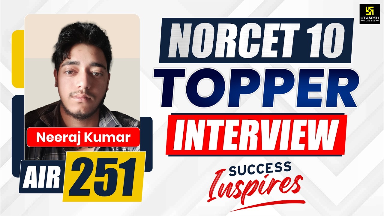 AIIMS NORCET Mains 10 Topper's Interview 🏆AIR 251🏆 | Neeraj Kumar Success Story | Utkarsh Nursing