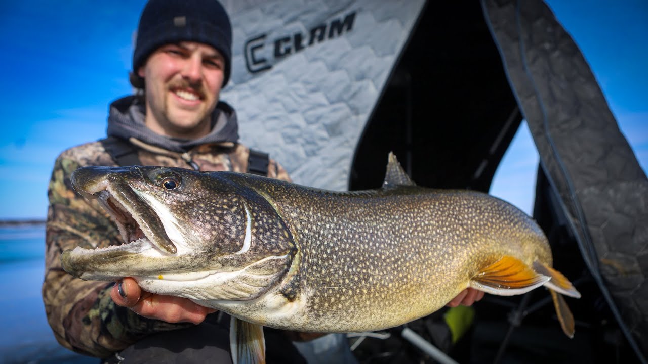 Ice Fishing for GIANT Lake Ontario Lake Trout