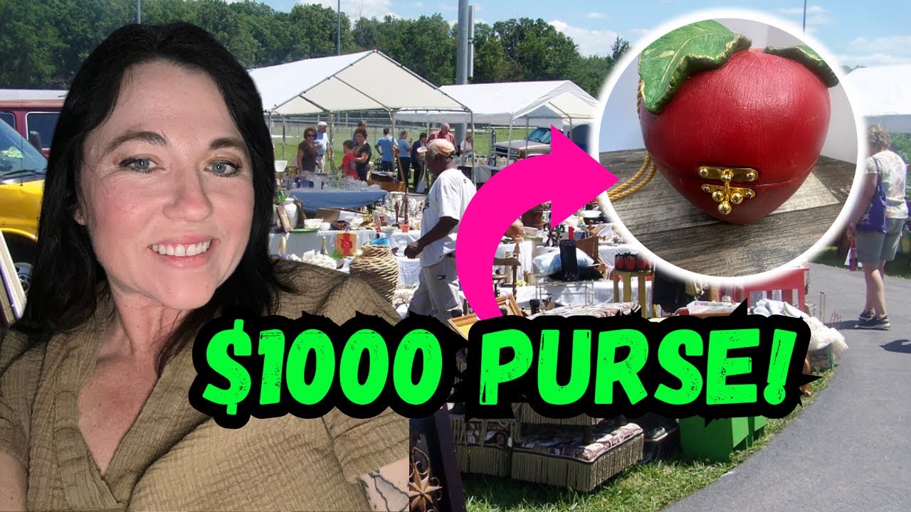 $1000 purse found at YARD SALE?! | Peaches to Beaches yard sales | eBay reselling