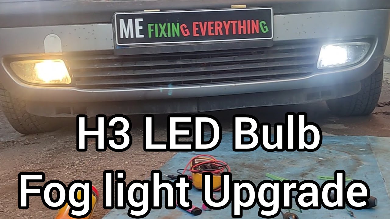 Установка светодиодных ламп H3 в противотуманные фары