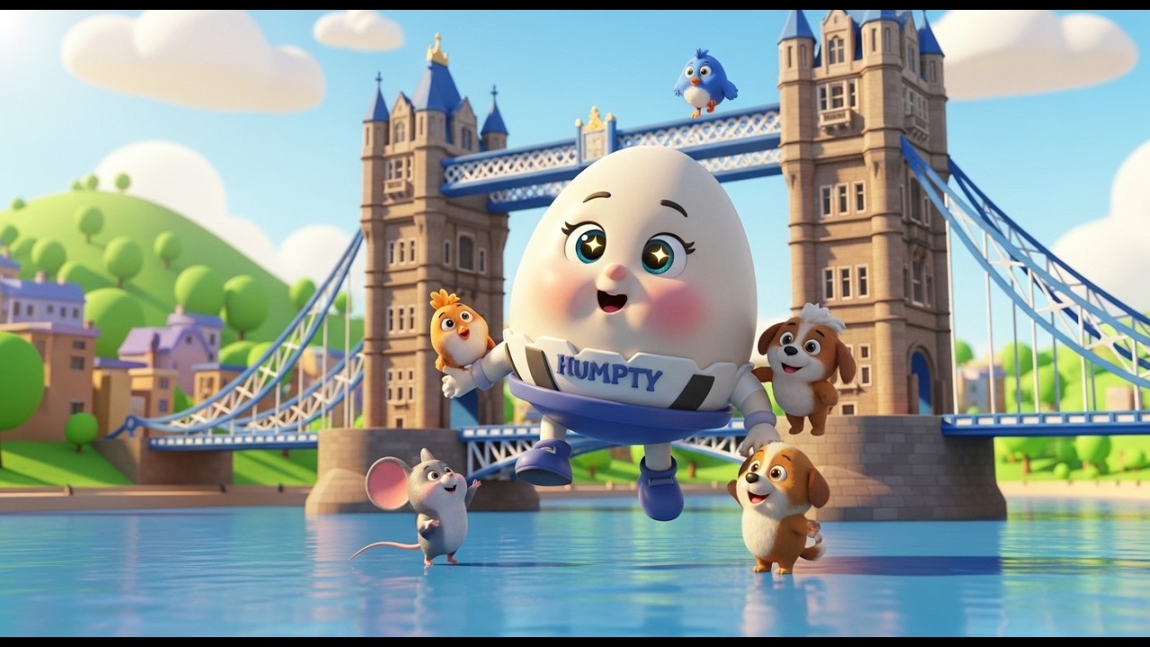London Bridge with Humpty Dumpty 🏗️ A Fun Build-Together Song Kids Love to Watch
