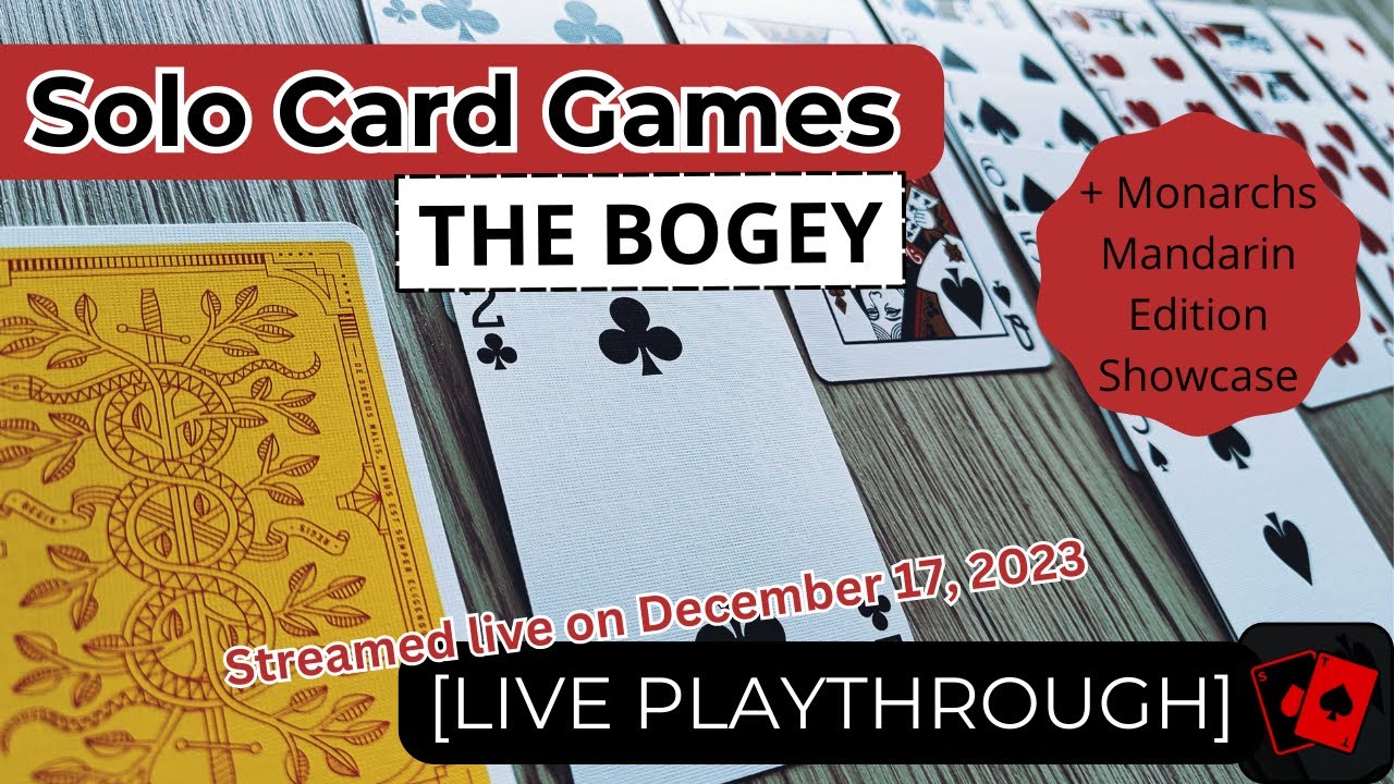 Solo Card Games (Live) | The Bogey