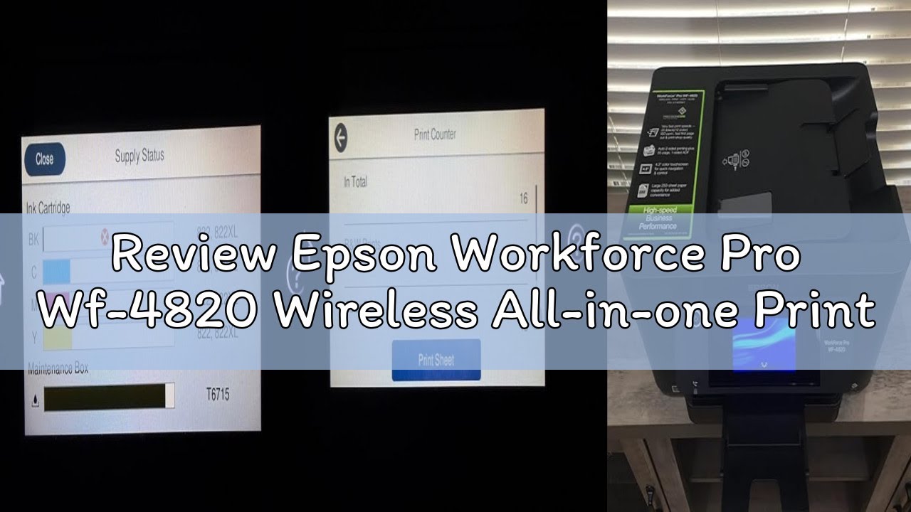 Review Epson Workforce Pro Wf-4820 Wireless All-in-one Printer with Auto 2-sided Printing, 35-page A