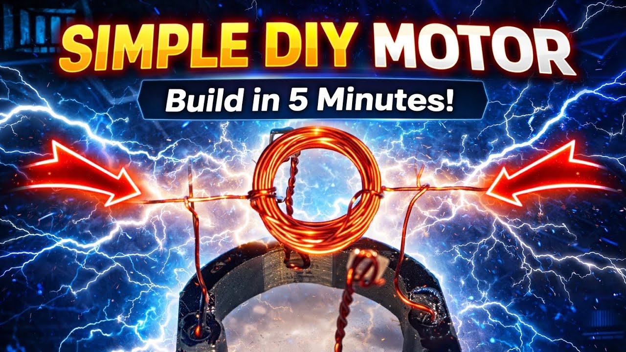 Simple DIY Electric Motor ⚡ | Easy Science Project at Home