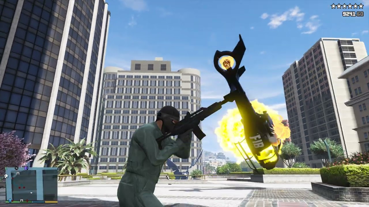 GTA 5 - FIB Building Massacre + Ten Star Escape