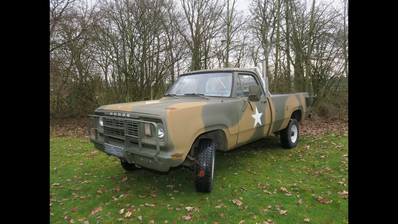Oldtimer Lkw DODGE W200 4x4 US-Army Truck M-884, EZ 1977