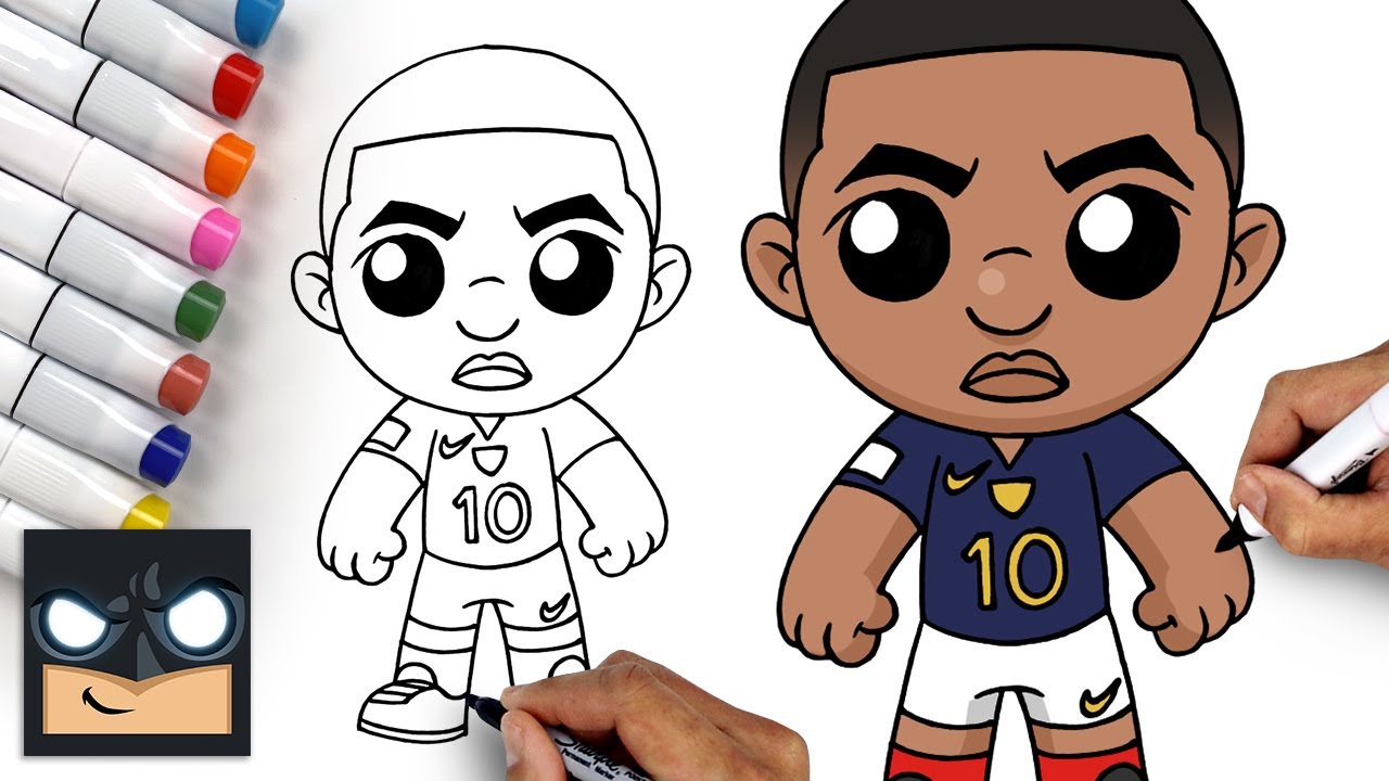 How To Draw Kylian Mbappe | World Cup 2022