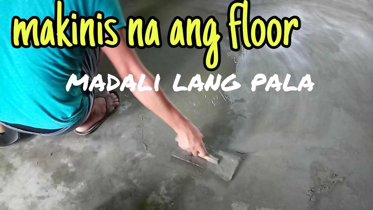 paano pakinisin ang luma at magaspang na sahig? | how to smoothen old and rough floor | plain finish