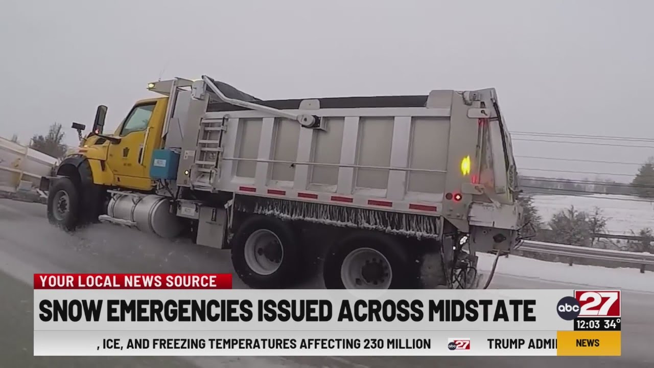 Snow emergencies issued across the Midstate
