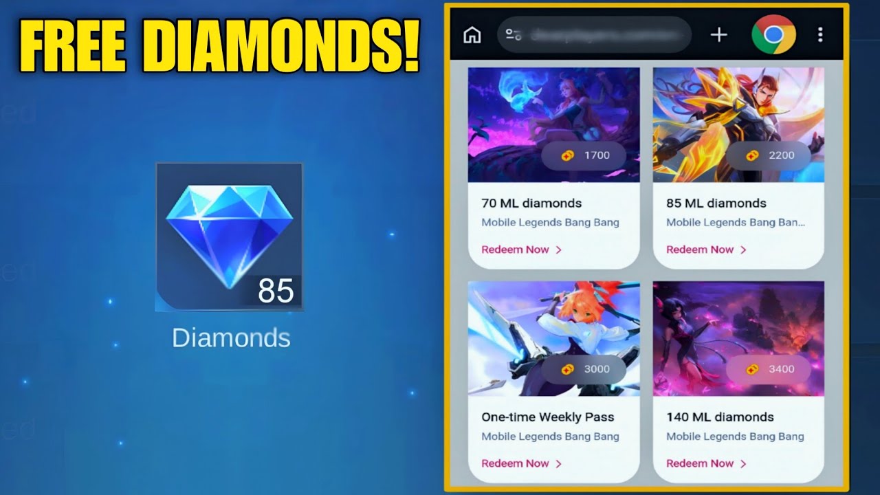 New Website to Redeem Free MLBB Diamonds Without Spending Money!