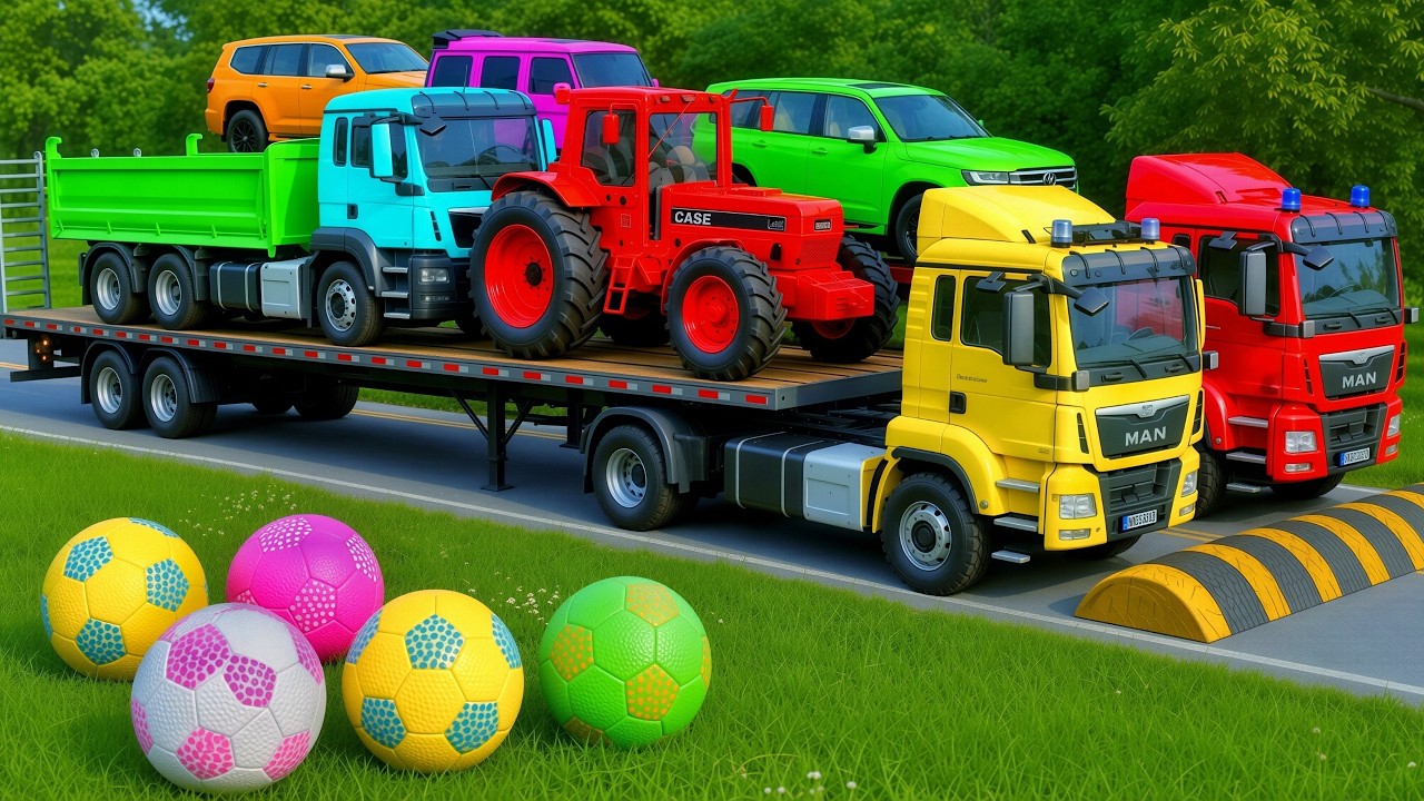 Flatbed Truck Mcqueen | Transportation with Truck - Pothole vs Car # - BeamNG.Drive