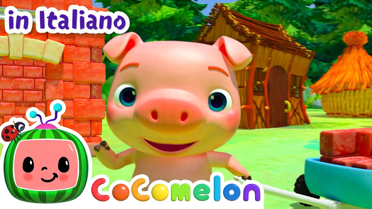 Tre porcellini costruirono le loro case | CoComelon Italiano - Canzoni per Bambini