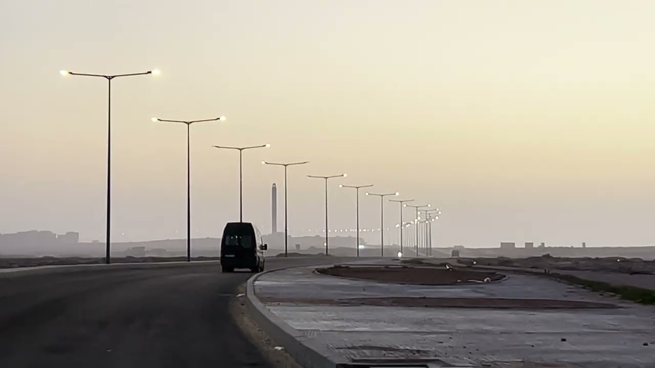 هكذا هي اجواء طريق الساحلي لي جوهرة الصحراء المغربية 