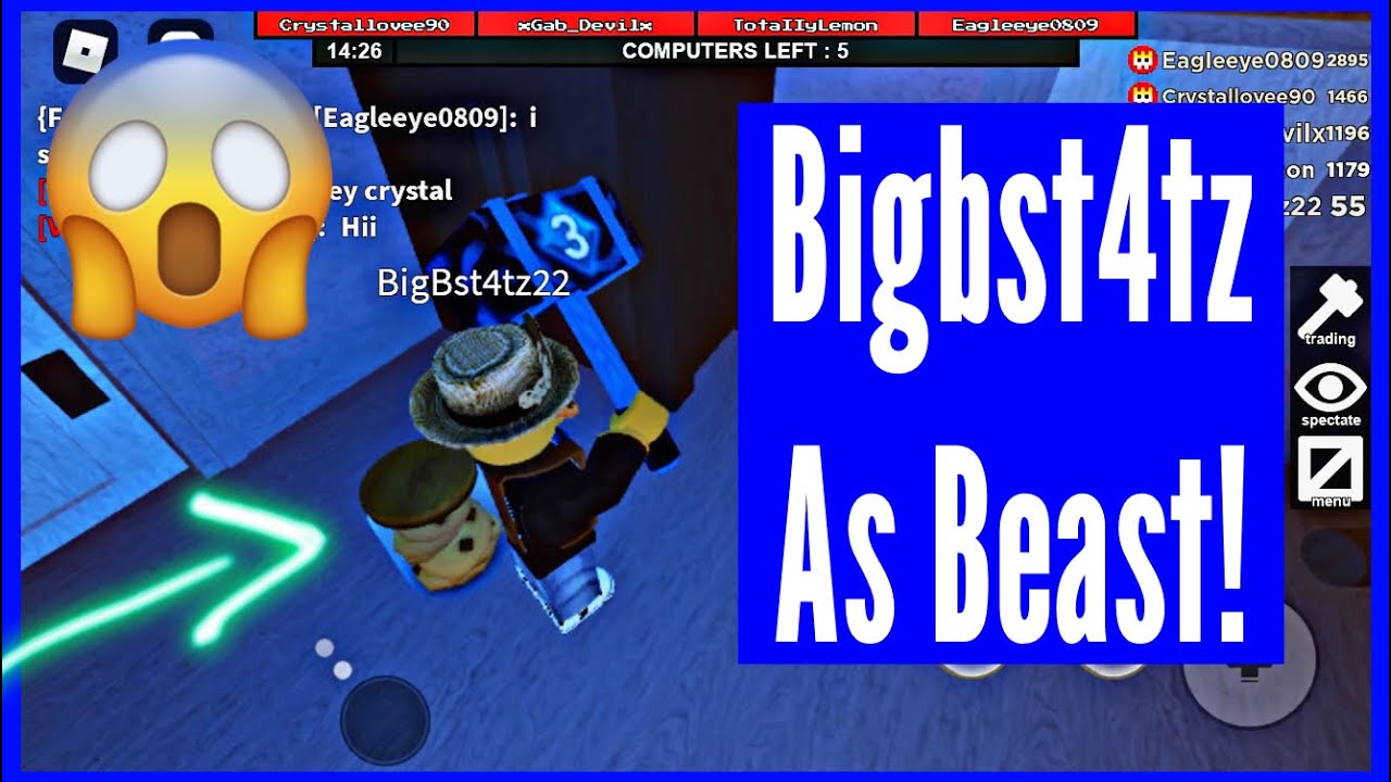 Bigbst4tz22 As Beast!- Flee The Facility- Roblox