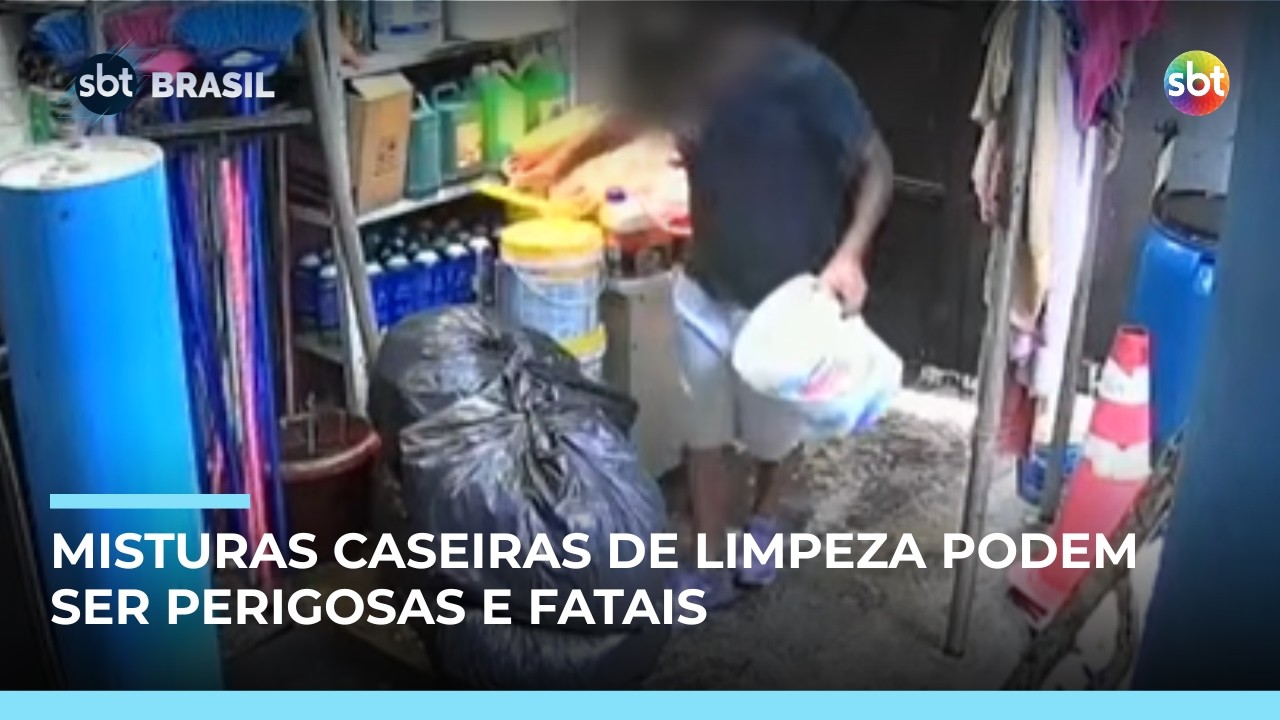 Morte em piscina alerta para riscos de misturas caseiras de produtos de limpeza | #SBTBrasil