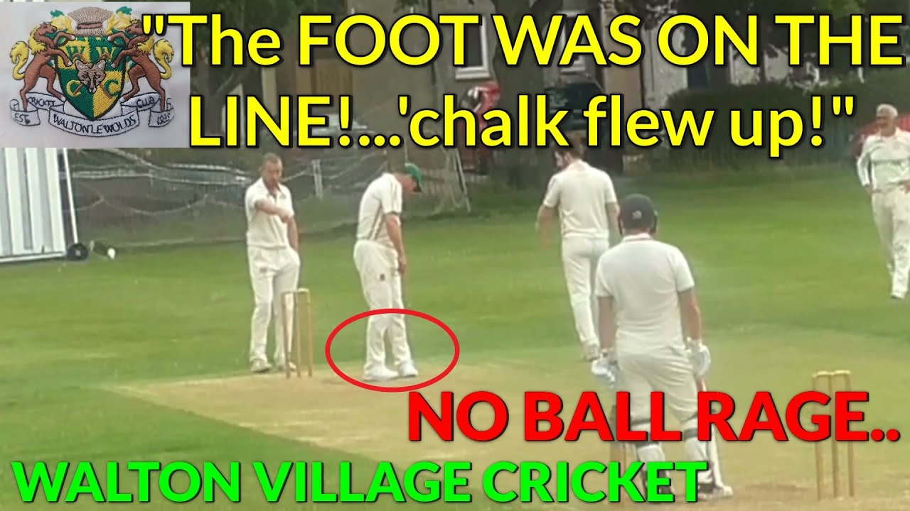 LBW not given-  BEAMER hits straight on the HELMET! - NO BALL RAGE - WALTON VILLAGE CRICKET