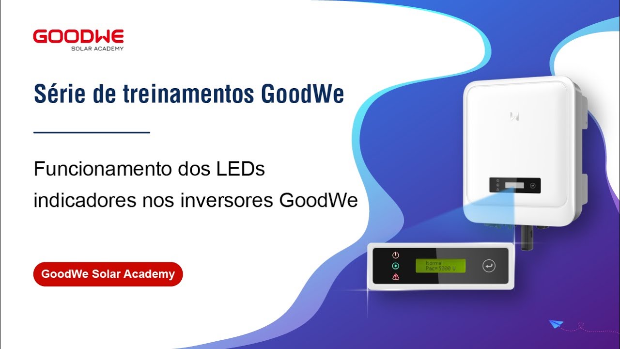 Funcionamento dos LEDs indicadores nos inversores GoodWe