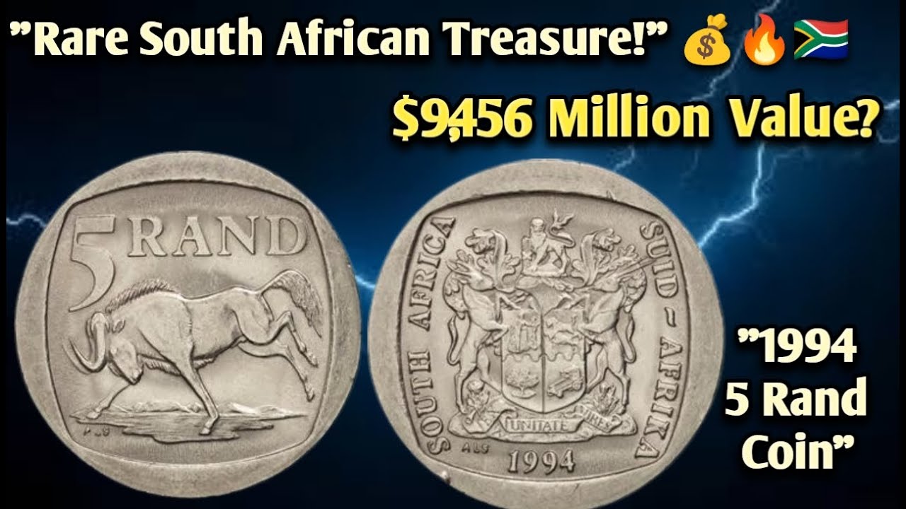 1994 South Africa 5 Rand Coin Worth $9,456 Million! | Rare Coin Value You Must Know 💰🔥