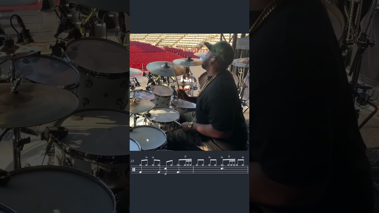 Eric Moore soundcheck #drums #drumnotation #drumtranscription #drumtab