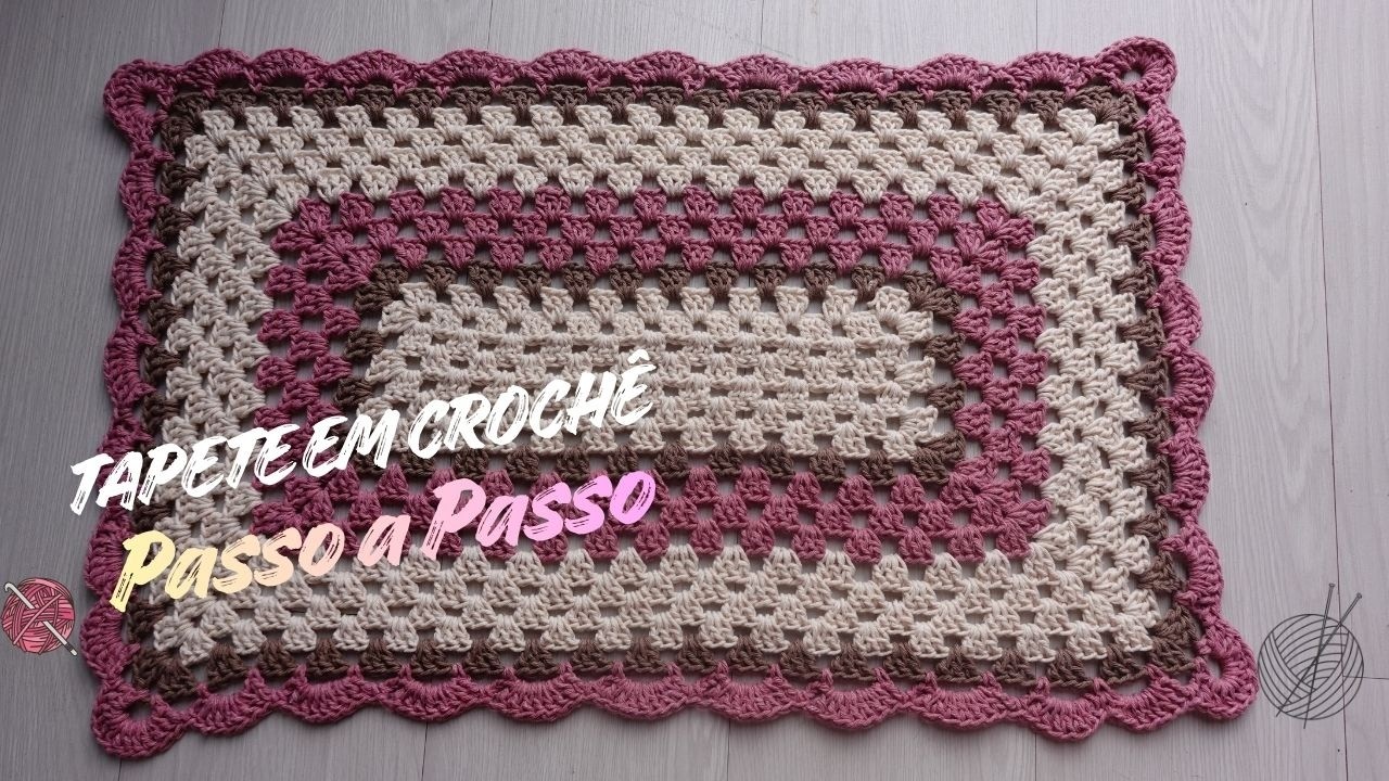 TAPETE DE CROCHÊ FÁCIL E RÁPIDO PASSO A PASSO!