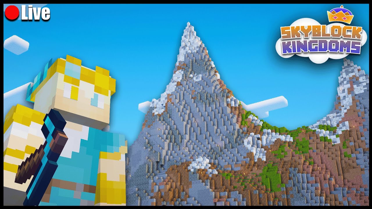 Relaxing Mountain Building and Chatting with You! Skyblock Kingdoms!