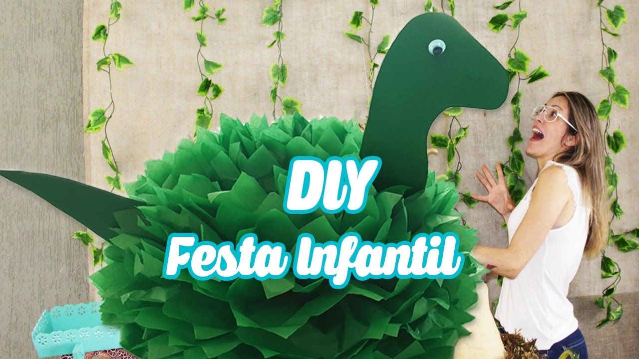Como fazer CENTRO DE MESA para FESTA INFANTIL DINOSSAUROS