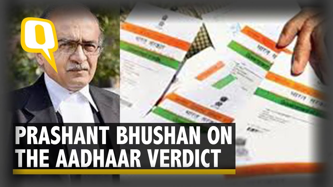 Prashant Bhushan Reacts to The Supreme Court's Verdict on Constitutionality of Aadhaar | The Quint