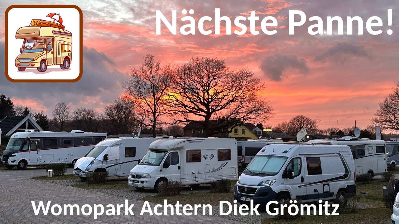 Ostseetrip, Wohnmobilpark Achtern Diek in Grömitz, Panne auf der Landstraße #95