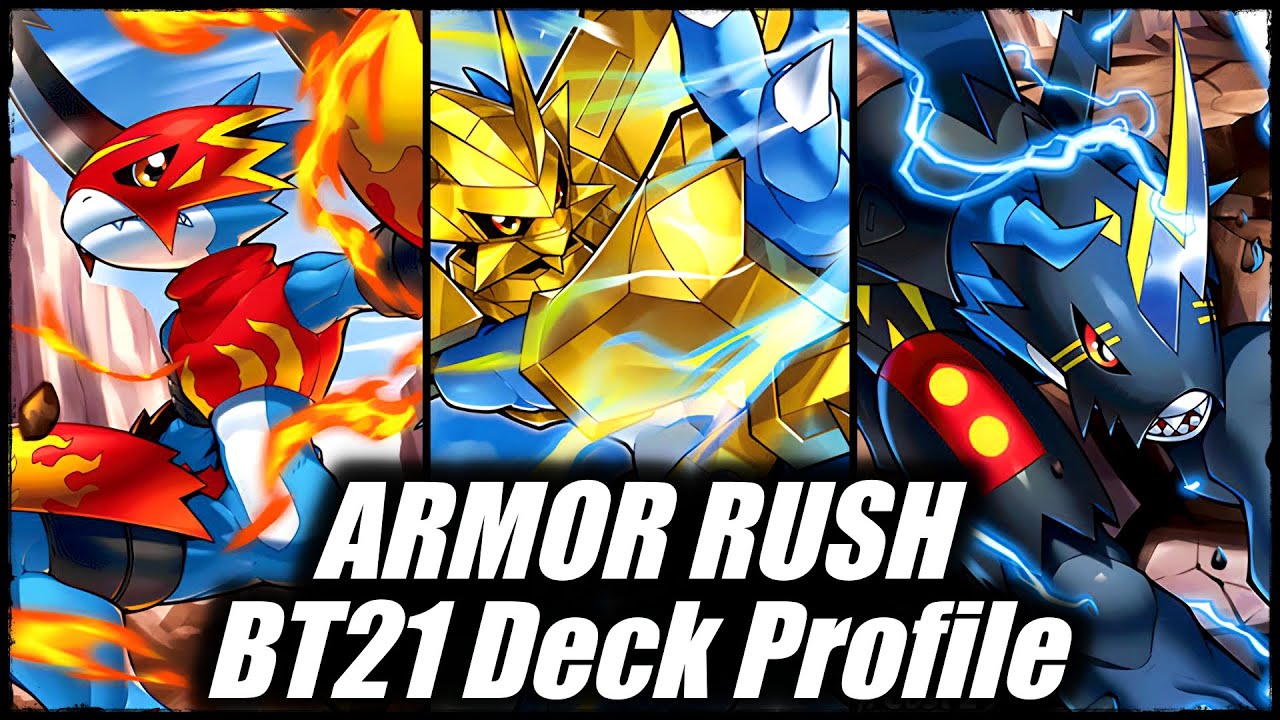 TOO FAST. TOO FURIOUS. Armor Rush Deck Profile (ZERO copies of Magna X!) | Digimon TCG BT21